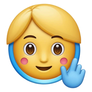 ✔️ crea este emoji pero en celeste sticker