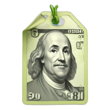 price tag with currency russian ruble sticker