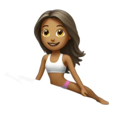 Yoga girl surfing sticker