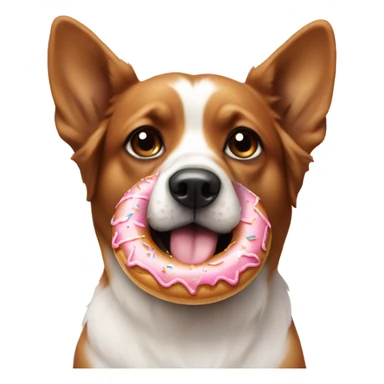 Dog with donut  sticker