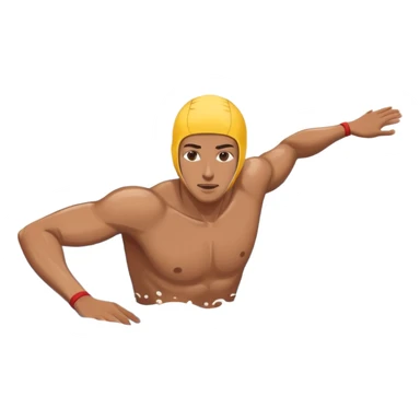 person swimming in water doing freestyle sticker