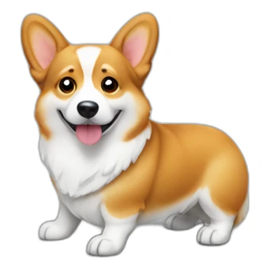 Cute corgi waiting for documents sticker