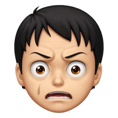Luffy from one piece make it angry  sticker