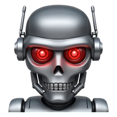 Terminator robot red eyes sticker
