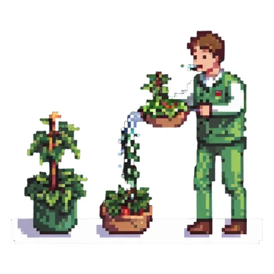 Man with food flying out of his mouth, spitting salad leaves sticker