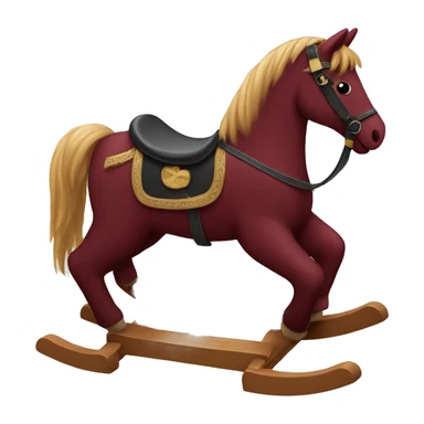 burgundy rocking horse sticker