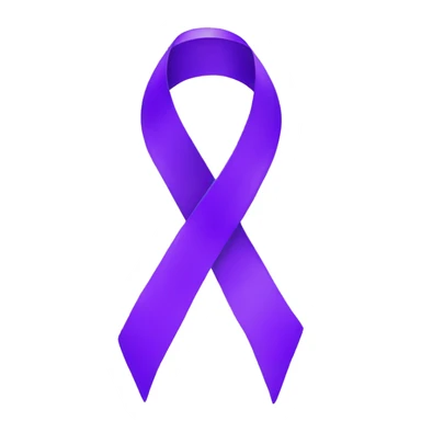 Single purple ribbon on transparent background sticker