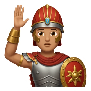 an ancient roman republic soldier doing the iconic ancient roman salute sticker