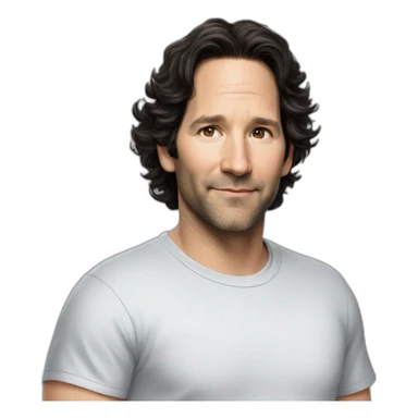 Paul Rudd wearing t-shirt sticker