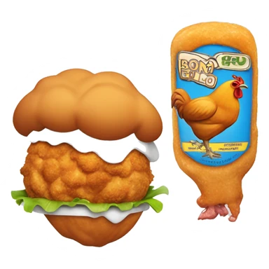 Boneless buffo chicken with a side of ranch sticker