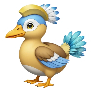 Meloetta-Psyduck-Swablu-Trico-Pokémon-Fakémon-fusion-hybrid-creature sticker