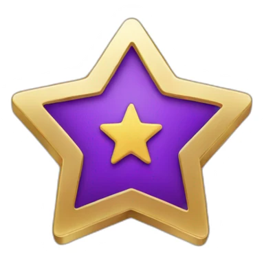 purple coin with a star on it sticker
