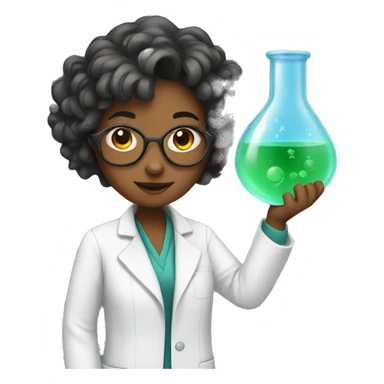Girl scientist sticker
