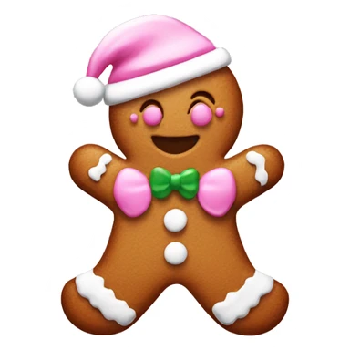 Christmas pink gingerbread  sticker