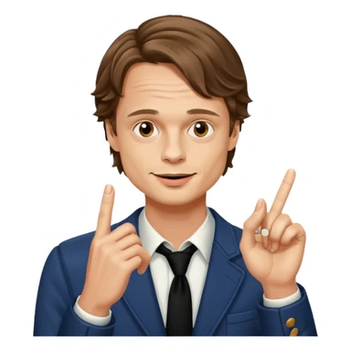 matthew grey gubler doing the finger tap sticker