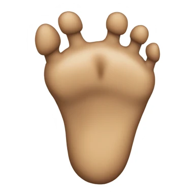 a foot with a toe sticking up sticker