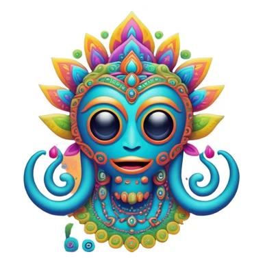 Psychedelic Goa trance funny jumpy crazy sticker