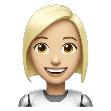 Sophia the robot smiling sticker