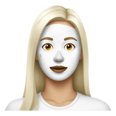 Woman with white paint on her face sticker