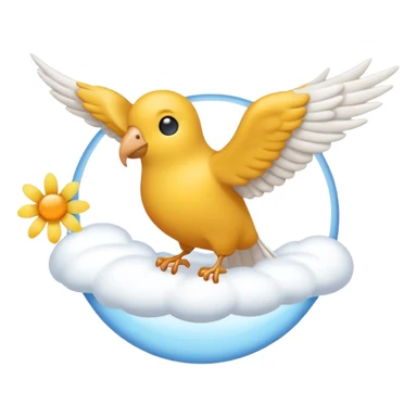 Quiero un emoji de la paz con una paloma blanca y un círculo sticker