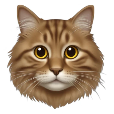 Brown fall Siberian cat face sticker