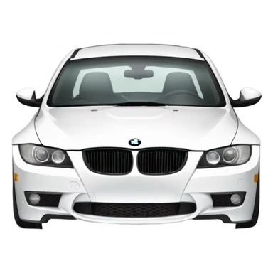 a white e90 2009 bmw 335 sticker