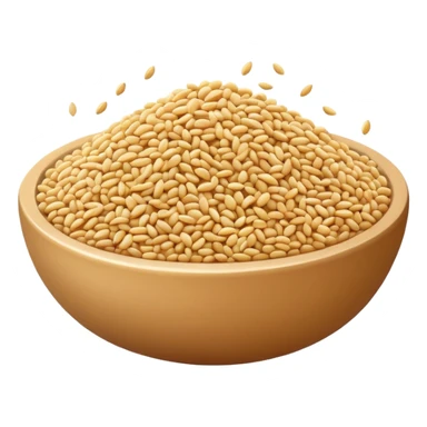 sesame seeds sprinkled on top of food sticker