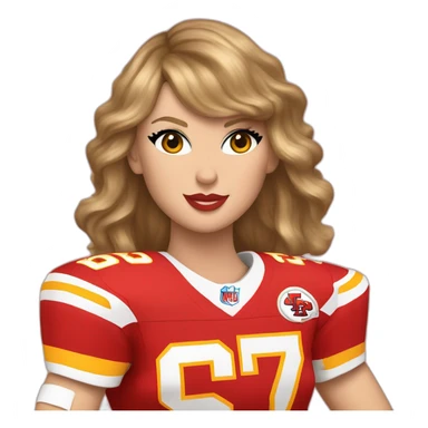 taylor swift wearing travis kelce jersey sticker