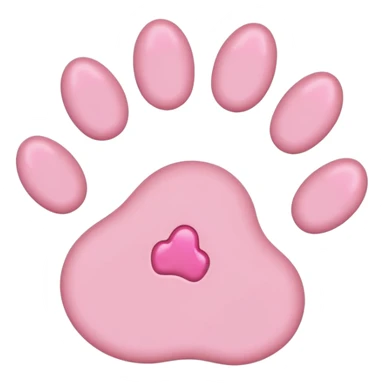 simple cat paw, cute feline foot with pink paw pads sticker