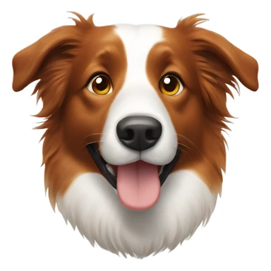 Ginger border collie sticker