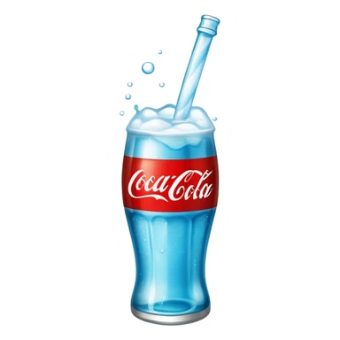 Light blue coke sticker