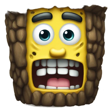 spongebob as caveman sticker