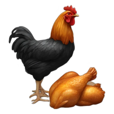 noire qui mange du poulet sticker