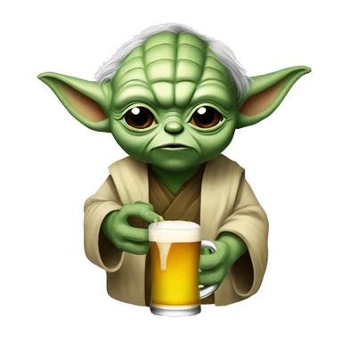 Yoda drink beer sticker