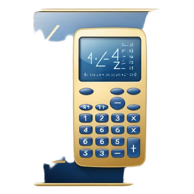 An icon featuring mathematical formulas, a calculator, geometric shapes, and the golden ratio with calculations, symbolizing mathematics. The design includes a ruler, and a graph, representing the study of numbers, equations, and spatial relationships. Transparent background sticker