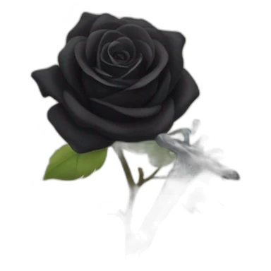 Magic black rose and sword sticker