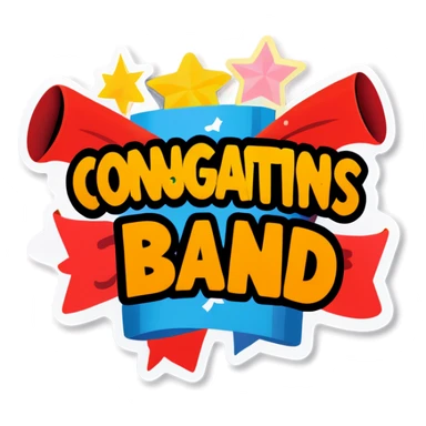 Congratulations band sticker