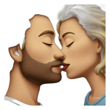two-people-kiss sticker