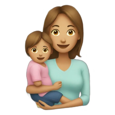 Mom and baby sticker