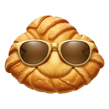 Croissant wearing sunglasses  sticker