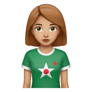  Girl wearing Algeria t-shirt  sticker