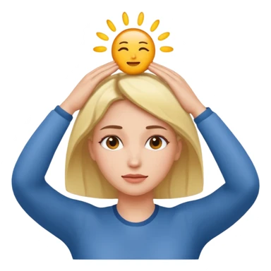 decision gesture women hands on top of the head sticker