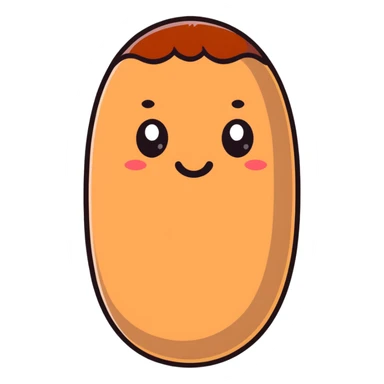 sausage with a sad face sticker