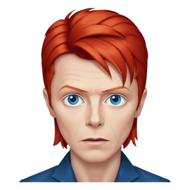 David Bowie with Blue eyes, red hair sticker