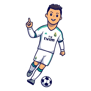 Cristiano Ronaldo celebrating a goal sticker