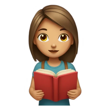 girl with heart in book sticker