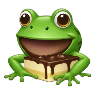 Frog eat chocolate passion sticker