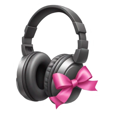 headphones with pink bow sticker