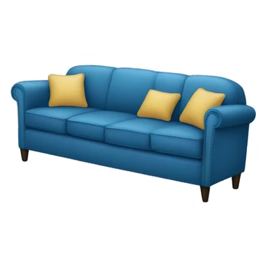 blue couch chair sticker