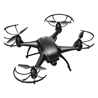 An icon showing a racing quadcopter drone in the foreground, flying at high speed through a course filled with obstacles and checkpoints. Other drones zoom in the background over a dynamic landscape. Transparent background highlights the thrill and precision of drone racing. sticker